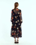 SIXDO Voile Flared Dress for Women